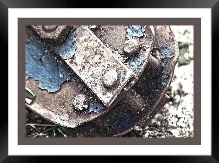 Rusty Pulley Framed Mounted Print by Michelle Orai