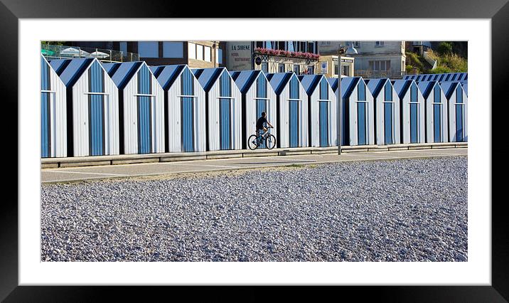 Beach Huts Framed Mounted Print by Michelle Orai