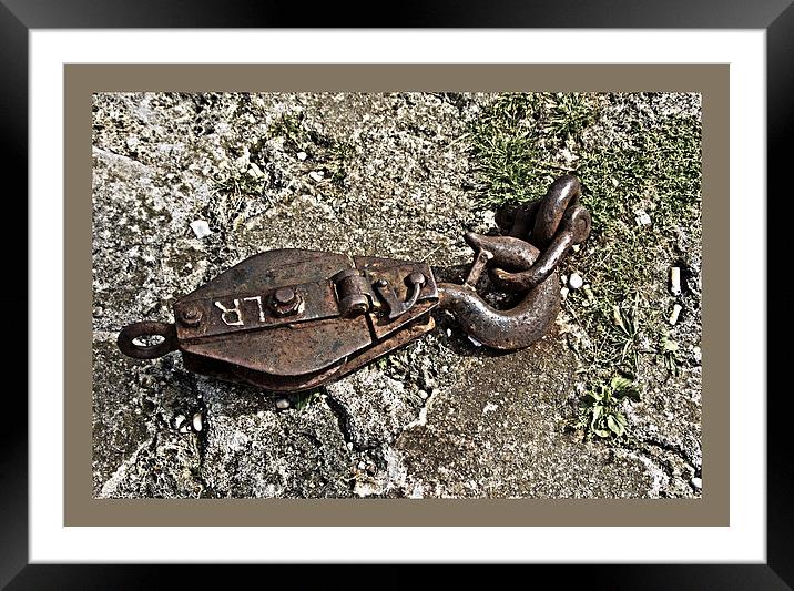 Rusty Pulley2 Framed Mounted Print by Michelle Orai