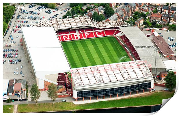 Nottingham Forest Football Club Print by Tracey Whitefoot