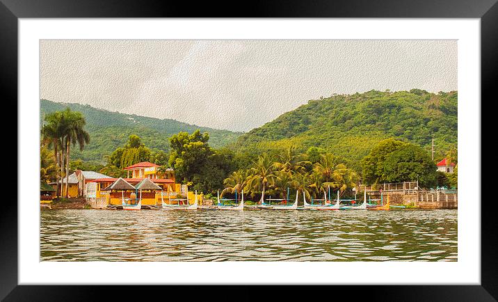 Lake View Philippines Framed Mounted Print by Clive Eariss
