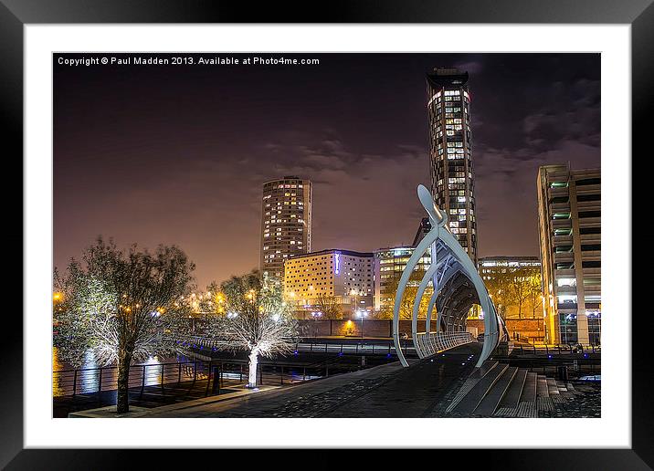 Princes Dock Bridge - Liverpool Framed Mounted Print by Paul Madden