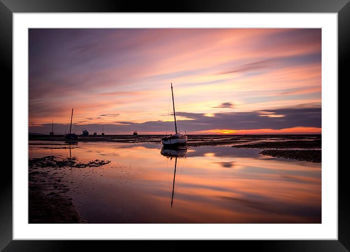 Long sunset at Meols Framed Mounted Print by Paul Farrell Photography