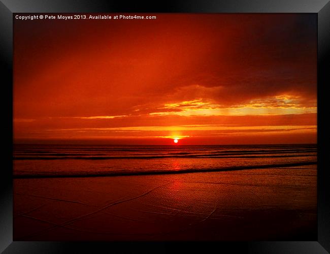 A Golden Sunset Framed Print by Pete Moyes