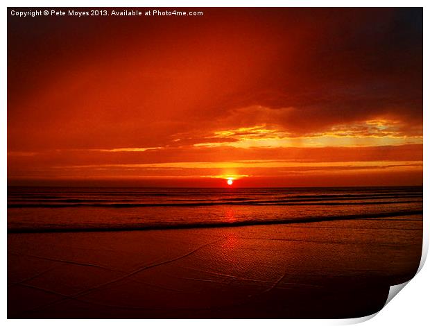 A Golden Sunset Print by Pete Moyes