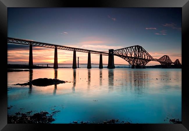 Forth Rail Bridge sunset Framed Print by James Marsden