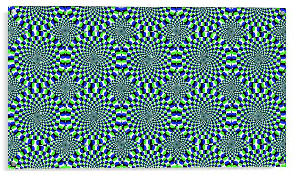 Rotating snakes illusion Acrylic by stefano baldini