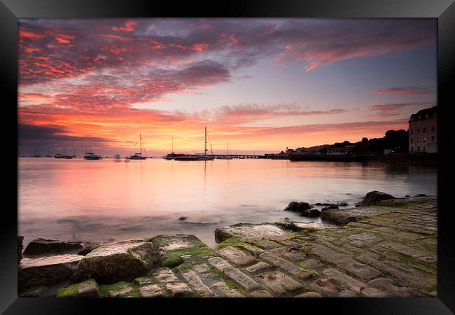 Swanage Sunrise Framed Print by Andrew Bannister