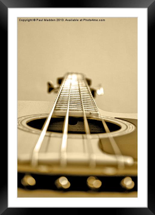 Acoustic bass Framed Mounted Print by Paul Madden