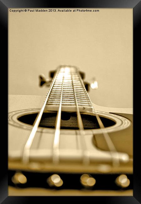 Acoustic bass Framed Print by Paul Madden