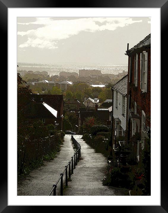 Church Hill After The Rain . Framed Mounted Print by Antoinette B