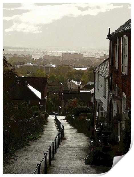 Church Hill After The Rain . Print by Antoinette B