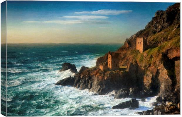 Botallack tin mine Canvas Print by Graham Moore