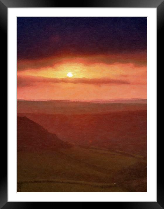 Hole of Horcum Framed Mounted Print by Graham Moore