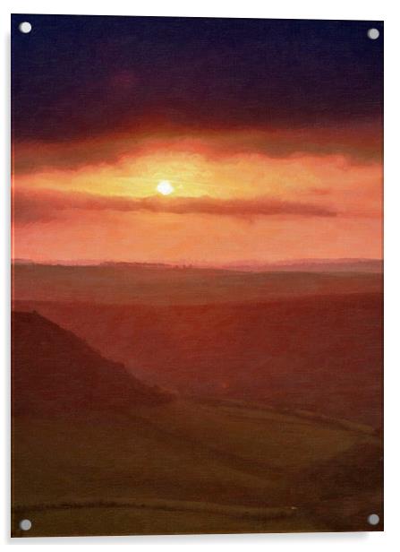 Hole of Horcum Acrylic by Graham Moore