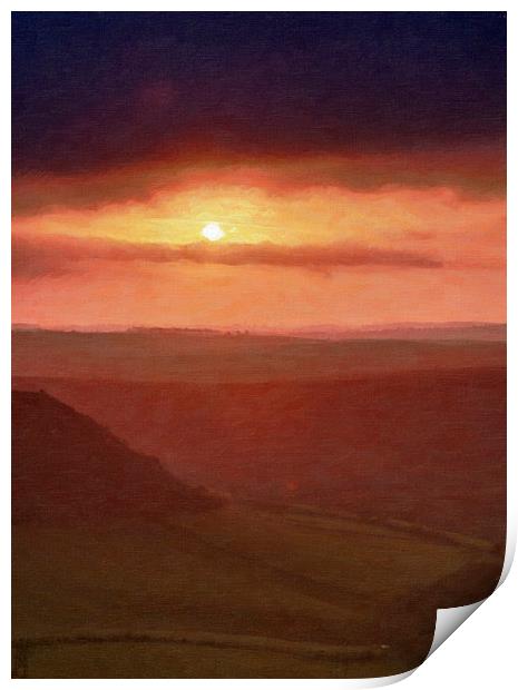 Hole of Horcum Print by Graham Moore