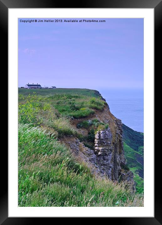 St Aldhelms Head Framed Mounted Print by Jim Hellier