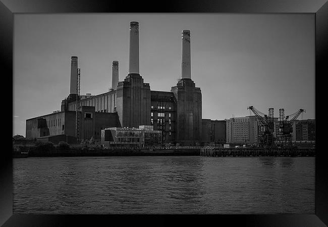 Battersea Power Station Mono Framed Print by Dean Messenger