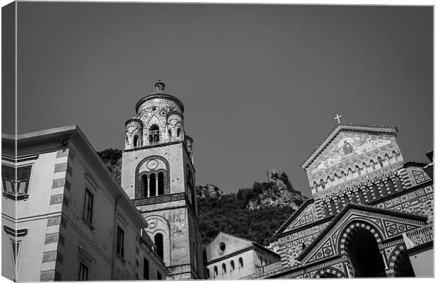 Amalfi Cathedral & Bell Tower Canvas Print by George Davidson