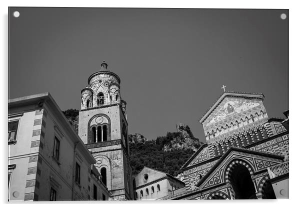 Amalfi Cathedral & Bell Tower Acrylic by George Davidson