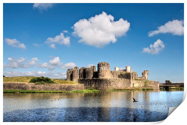 Caerphilly Castle Print by Steve Purnell