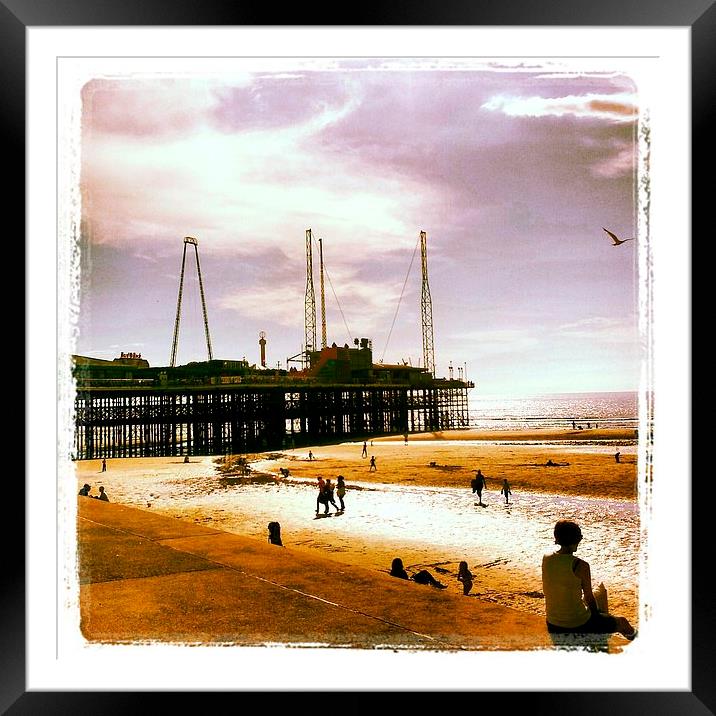 funfair on the pier Framed Mounted Print by kenny dyson