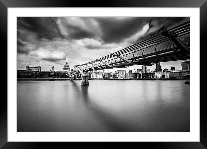 Millenium Bridge Framed Mounted Print by Keith Thorburn EFIAP/b