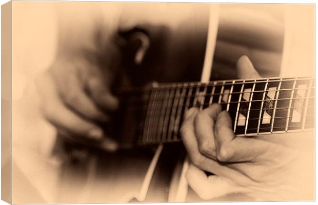 Guitar Picker Canvas Print by Paul Holman Photography