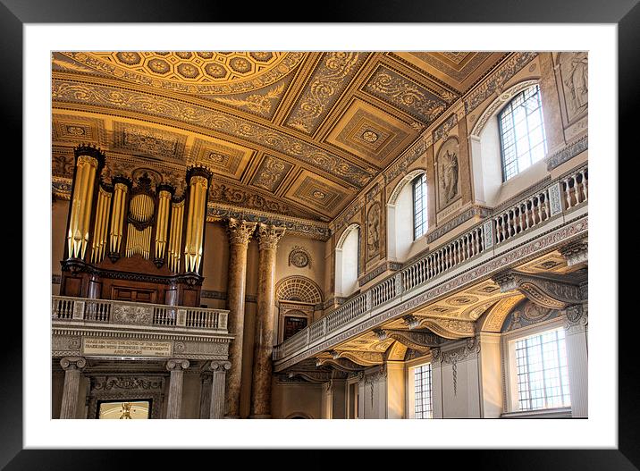 Greenwich naval college chapel Framed Mounted Print by Tony Bates