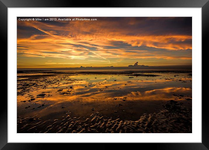 Minnis bay sunset Framed Mounted Print by Thanet Photos