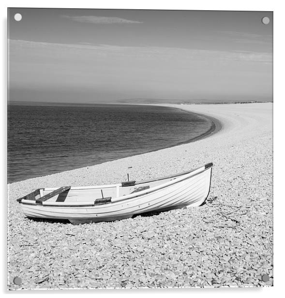 Chesil Beach Acrylic by Phil Wareham