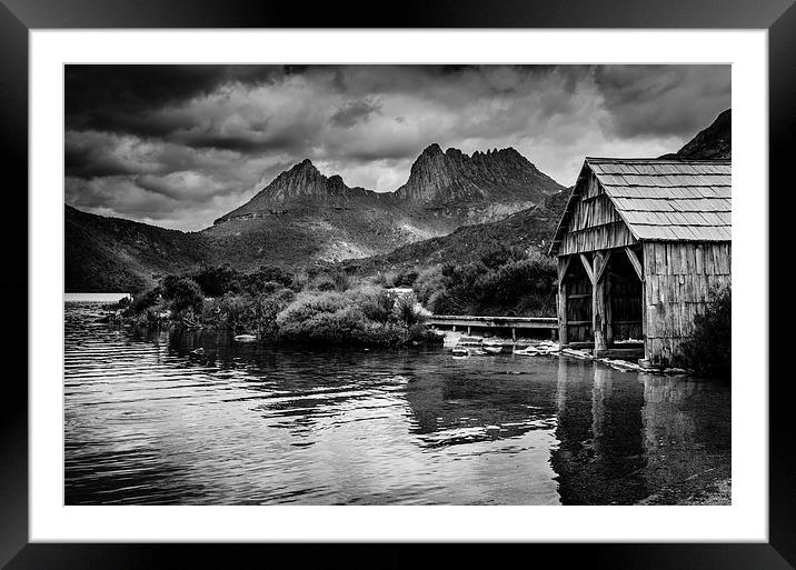 Old Boathouse, Dove Lake, Tasmania Framed Mounted Print by Gareth Burge Photography