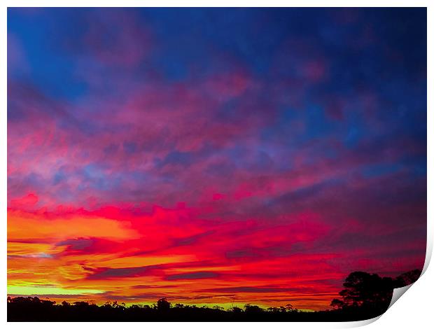 Sunset over Swansea, Tasmania Print by Gareth Burge Photography