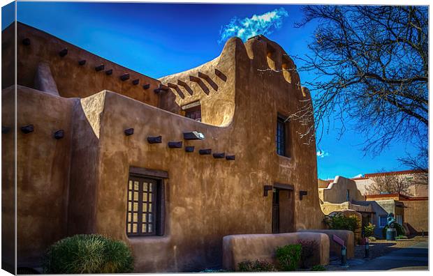 Old Adobe House, Santa Fe, New Mexico Canvas Print by Gareth Burge Photography