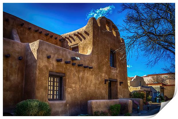 Old Adobe House, Santa Fe, New Mexico Print by Gareth Burge Photography