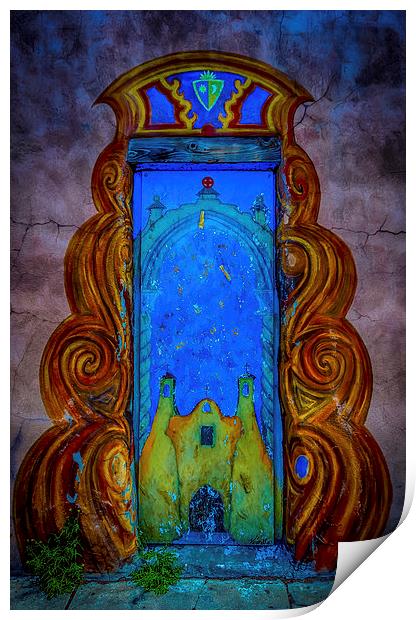 Colourful doorway art, adobe house Print by Gareth Burge Photography