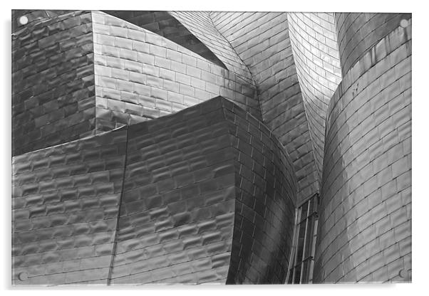 Guggenheim Museum B&W Abstract Acrylic by Malcolm Smith