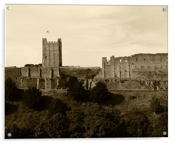 Richmond Castle Ruins Acrylic by Susan Mundell