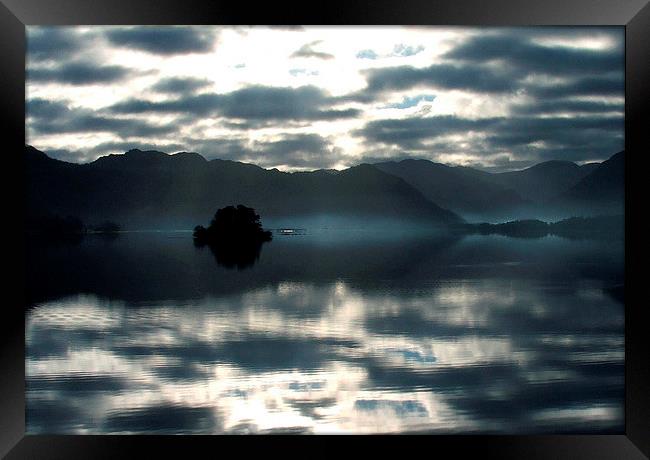 Derwentwater Mist Framed Print by Susan Mundell