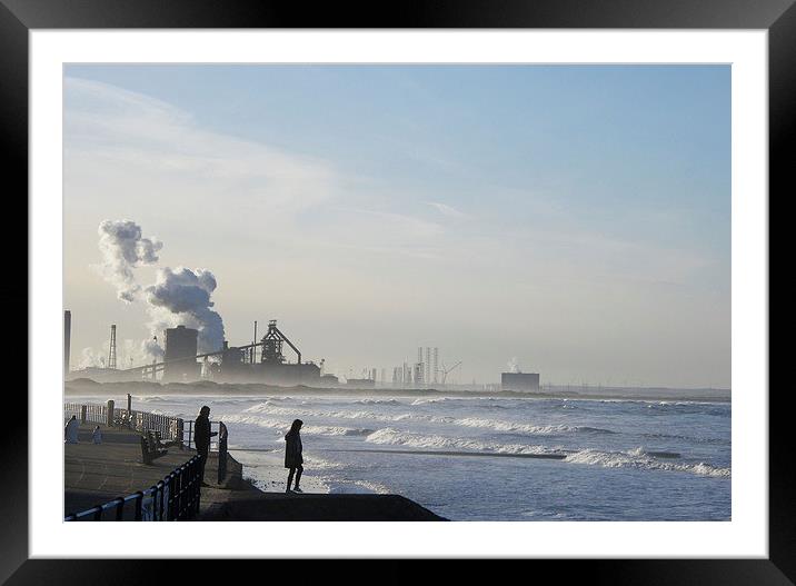 Steel Works Silhouettes Framed Mounted Print by Susan Mundell