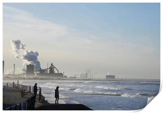 Steel Works Silhouettes Print by Susan Mundell