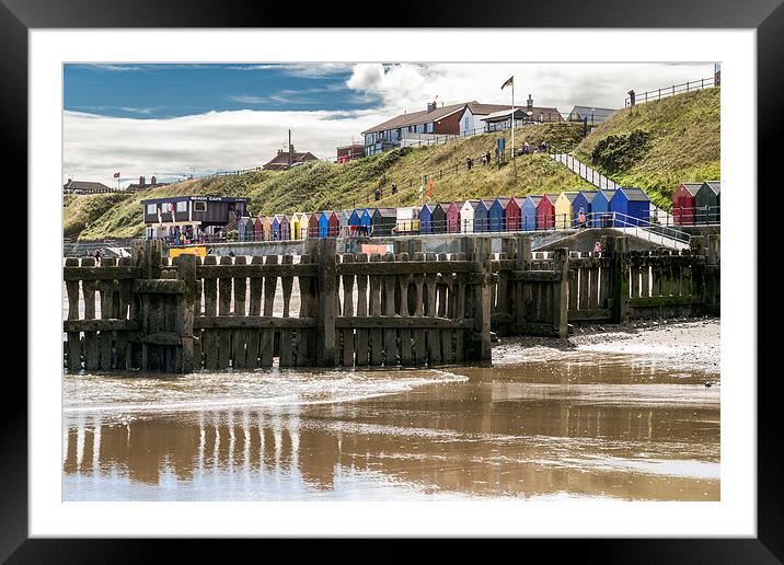 Mundesley Beach Huts Framed Mounted Print by Stephen Mole