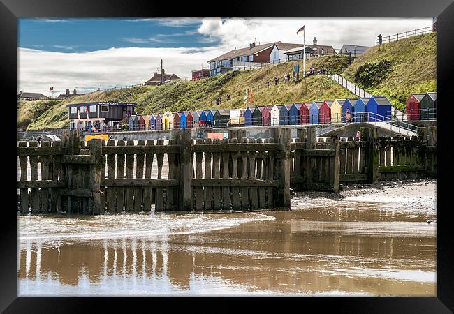 Mundesley Beach Huts Framed Print by Stephen Mole