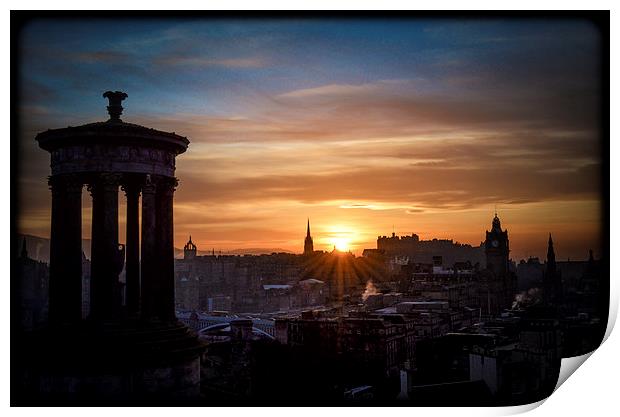 Sunset from Calton Hill Print by Leo Jaleo 