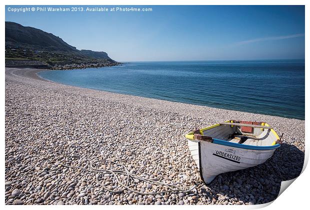 Boat on the beach Print by Phil Wareham