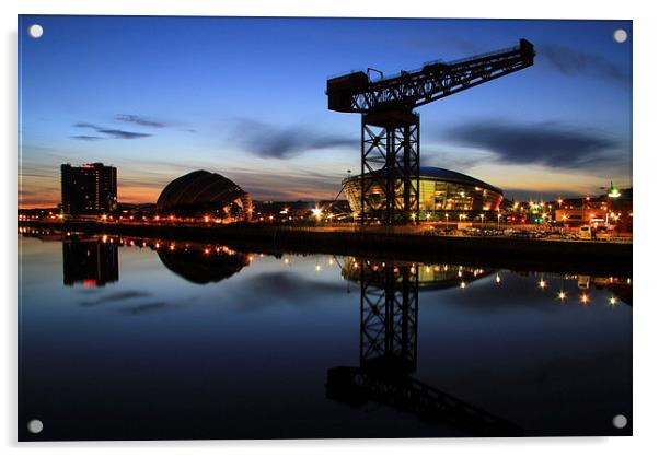 Glasgows Magnificent Reflection Acrylic by Les McLuckie
