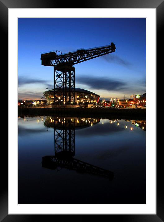 Majestic Glasgow Hydro and Crane Framed Mounted Print by Les McLuckie