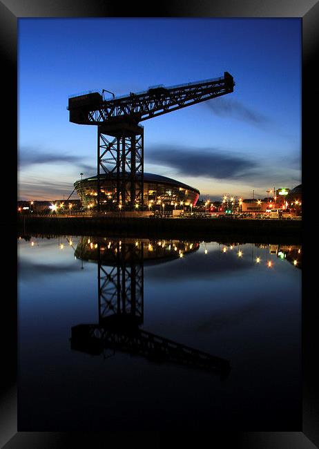 Majestic Glasgow Hydro and Crane Framed Print by Les McLuckie