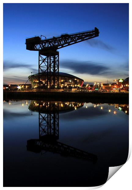 Majestic Glasgow Hydro and Crane Print by Les McLuckie
