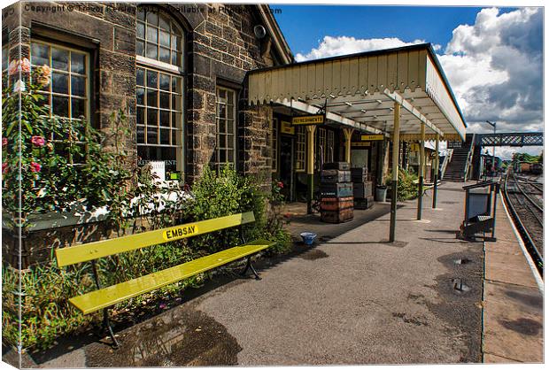 Embsay Railway Station Canvas Print by Trevor Kersley RIP